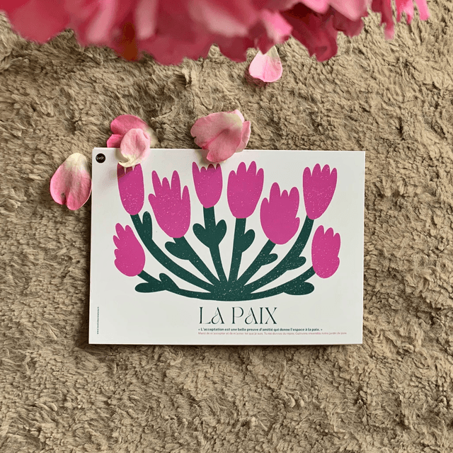Coffrets cartes postales de l'amitié (Amour, Joie, confiance, Paix et Gratitude)