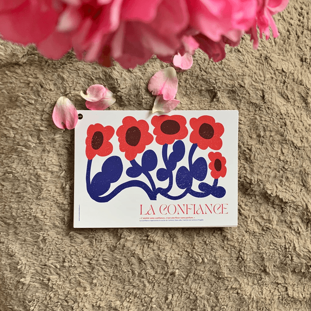 Coffrets cartes postales de l'amitié (Amour, Joie, confiance, Paix et Gratitude)