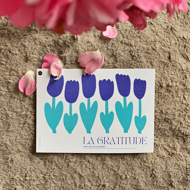 Coffrets cartes postales de l'amitié (Amour, Joie, confiance, Paix et Gratitude)